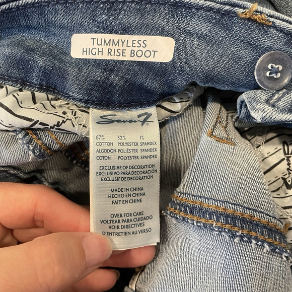 Seven7 High Rise Tummyless Boot Denim Bootcut Jeans Size 12 Women’s - Picture 7 of 7